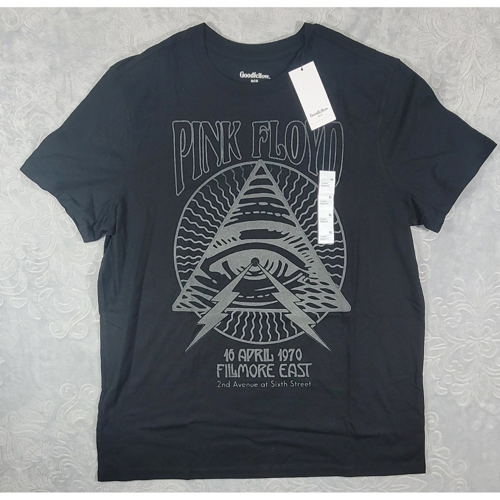 Goodfellow & Co Pink Floyd T-Shirt Black Short Sleeve With Gray Design Men's XL